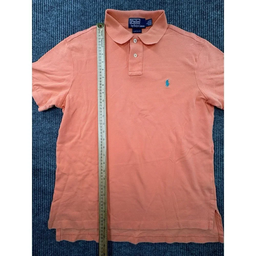 Polo Ralph Lauren Polo Men's Large Coral Orange Short Sleeve Shirt‎ Cotton